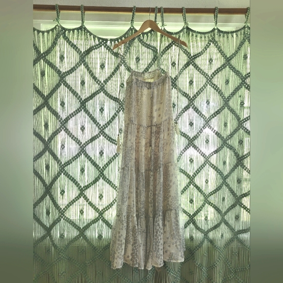 Storia Size S Tassel Tie Tiered Maxi Dress - Picture 2 of 4